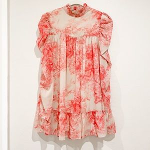 Tuscan cream and burnt orange dress